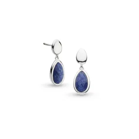 Kit Heath Coast Pebble Azure Dou Droplet Stud Drop Earrings