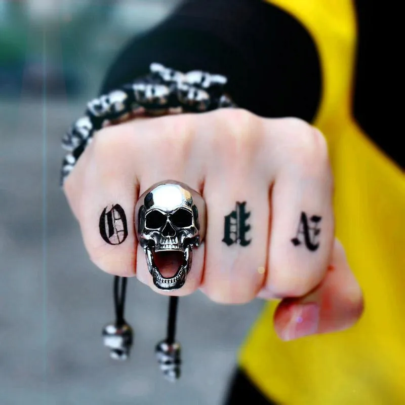 Laughing Skull Stainless Steel Ring