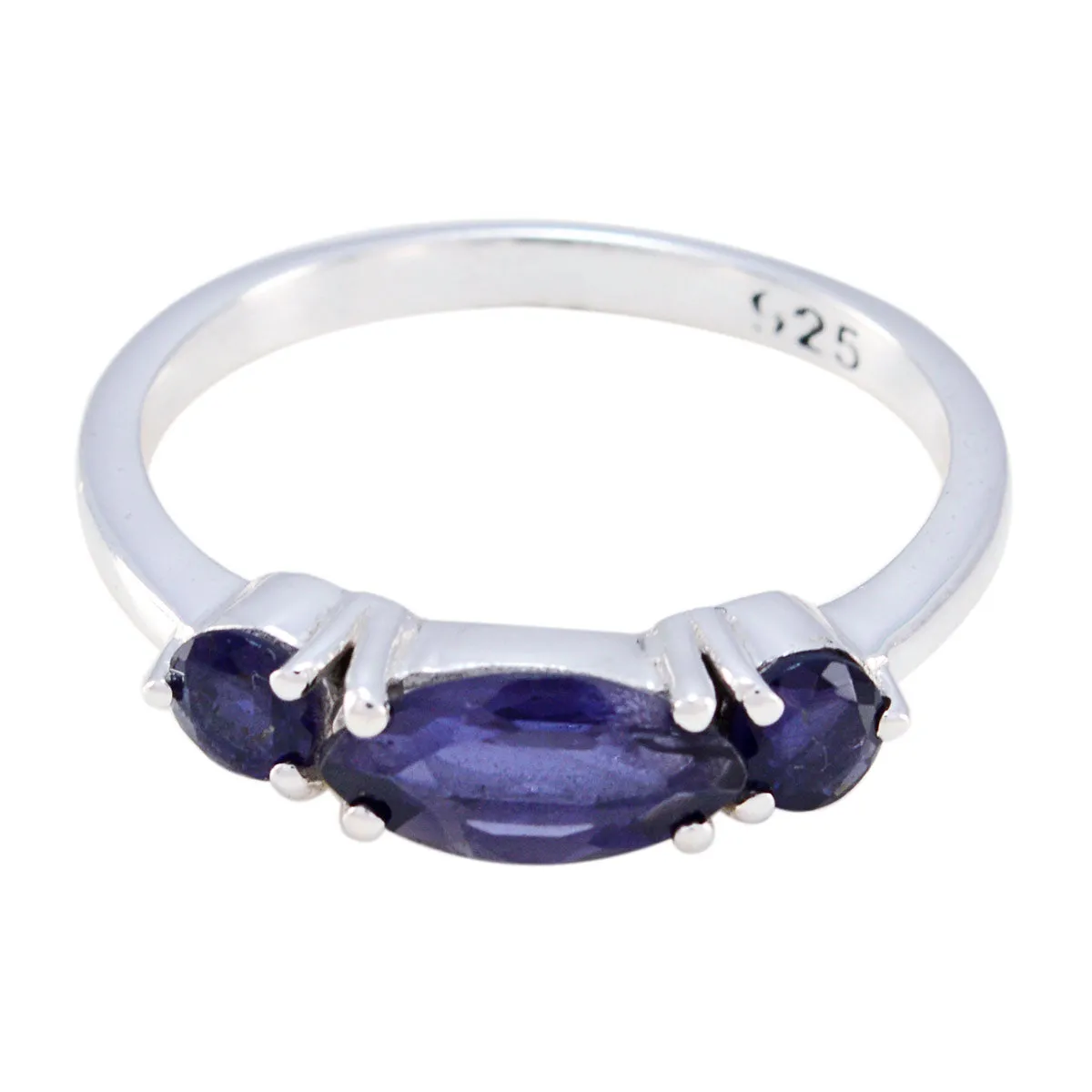 Luscious Gemstone Iolite Solid Silver Rings Mother Daughter Jewelry