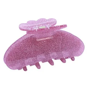 Medium Round Glitter Hair Claw Clip