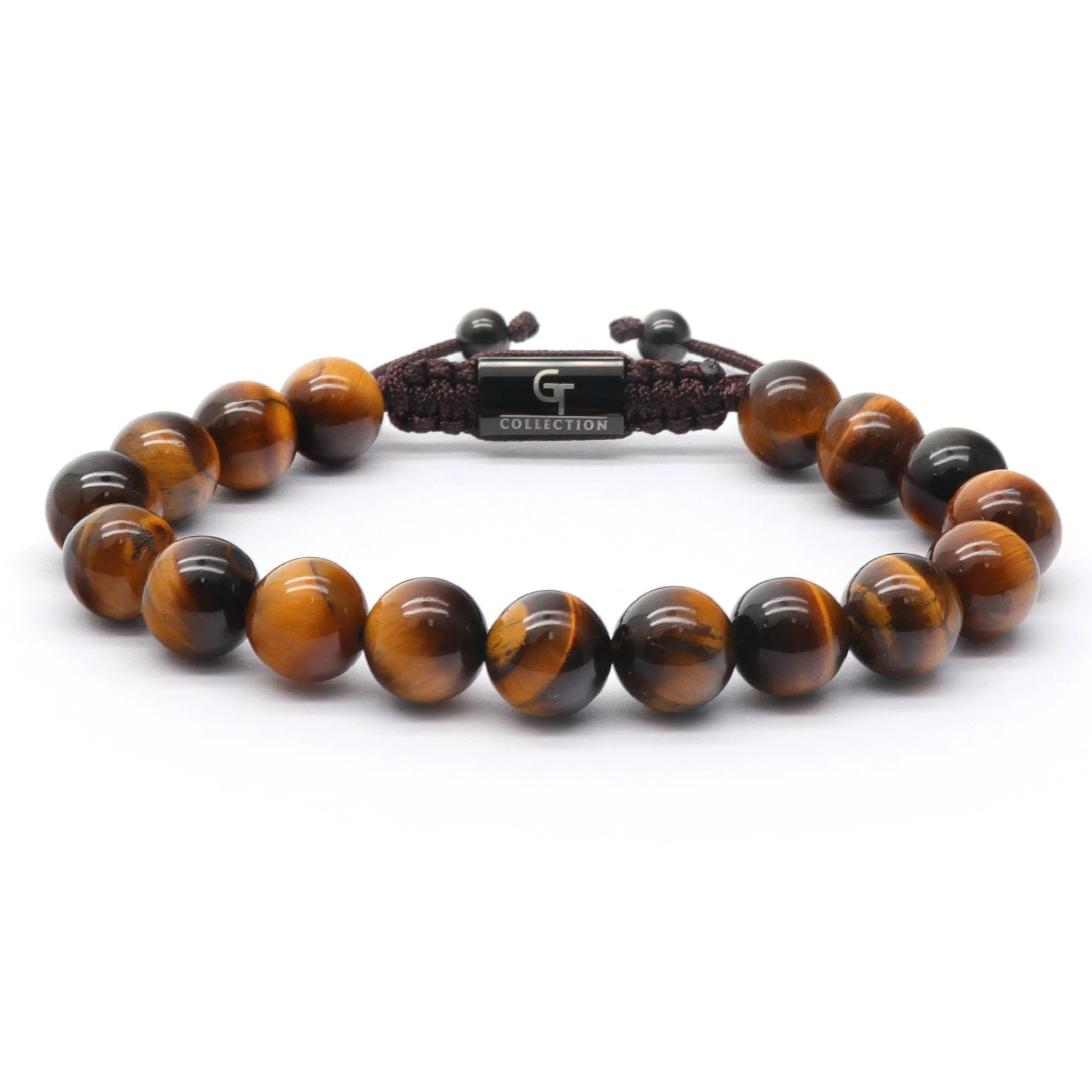 Men's TIGER EYE Beaded Bracelet - One Size Fits All