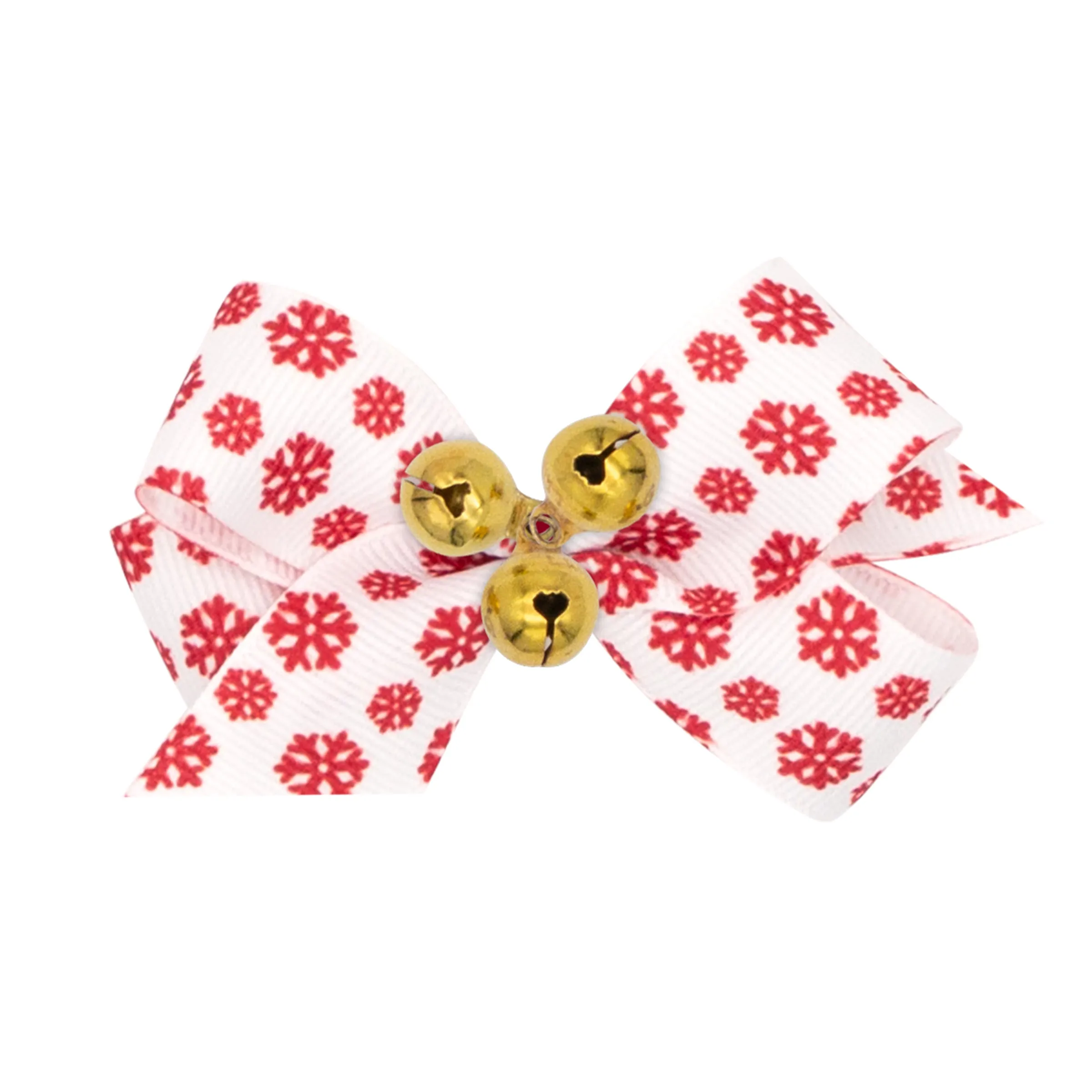 Mini Holiday Theme with Bells Hair Bow on Clippie