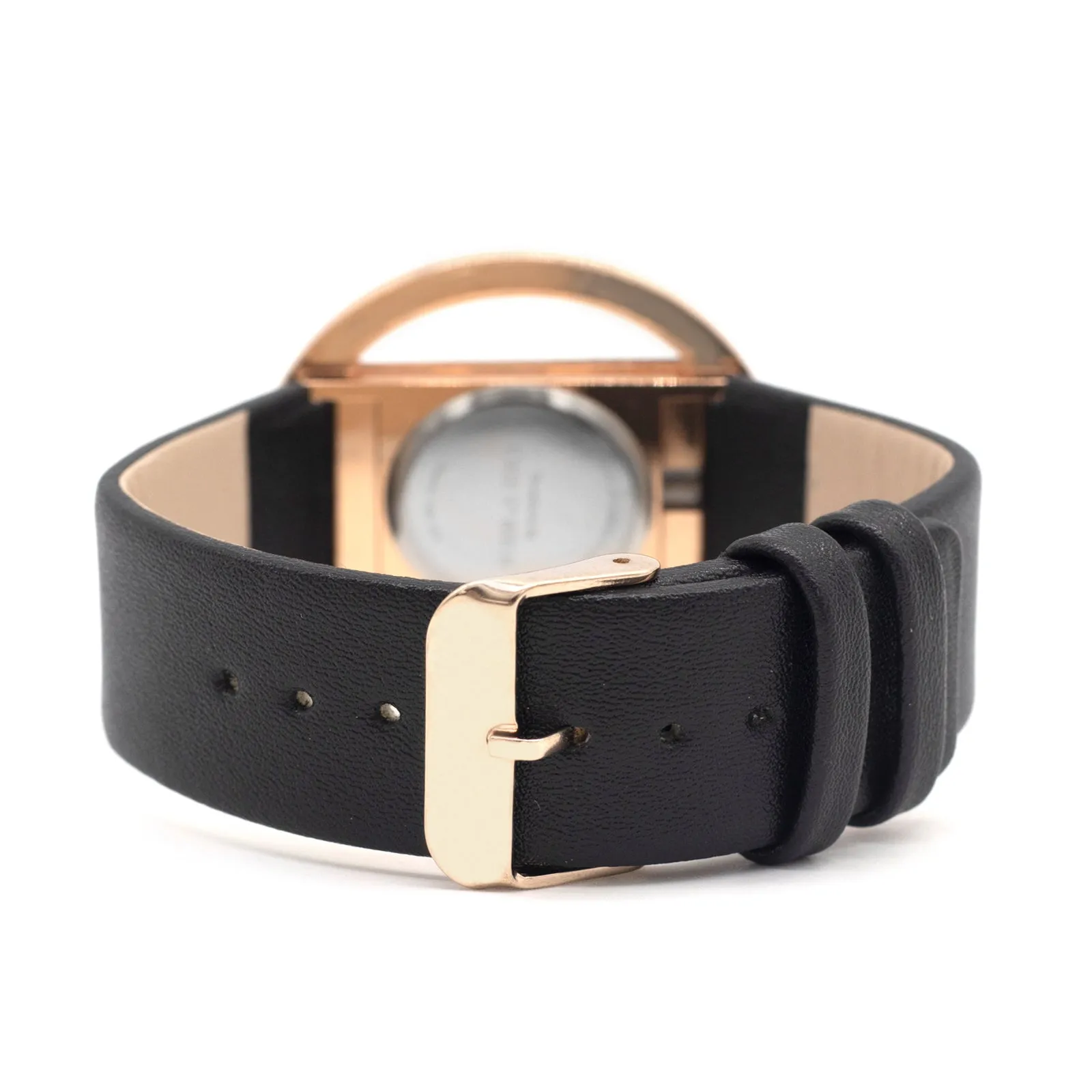 Noir Black and Rosegold Watch Bracelet Stack