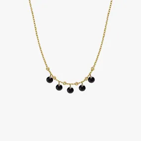 Onyx Necklace | 14K Solid Gold