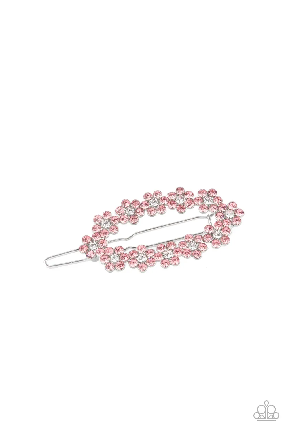 Paparazzi Gorgeously Garden Party - Pink Hair Clip Barrette