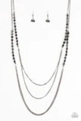 Paparazzi  Shimmer Showdown - Black  Necklace