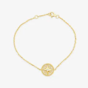 Pave' Diamond Compass Bracelet