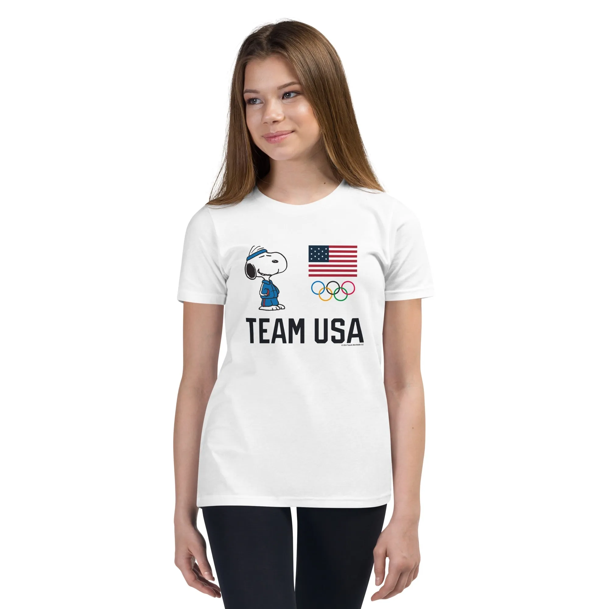 Peanuts Snoopy Team USA 5-Rings Kids T-Shirt