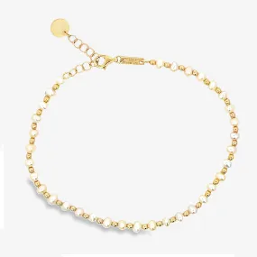 Pearl & Gold Bead Bracelet