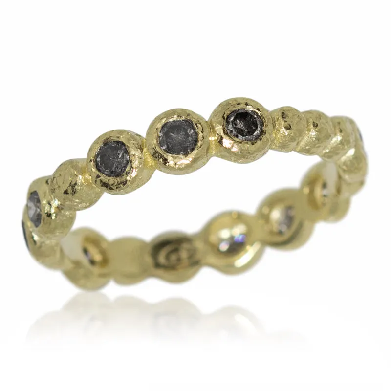 Pebbles Diamond Band in 18k Yellow Gold