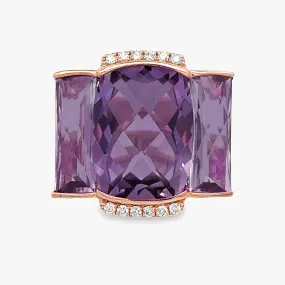 Pink Amethyst Briolette Collection Medium Ring