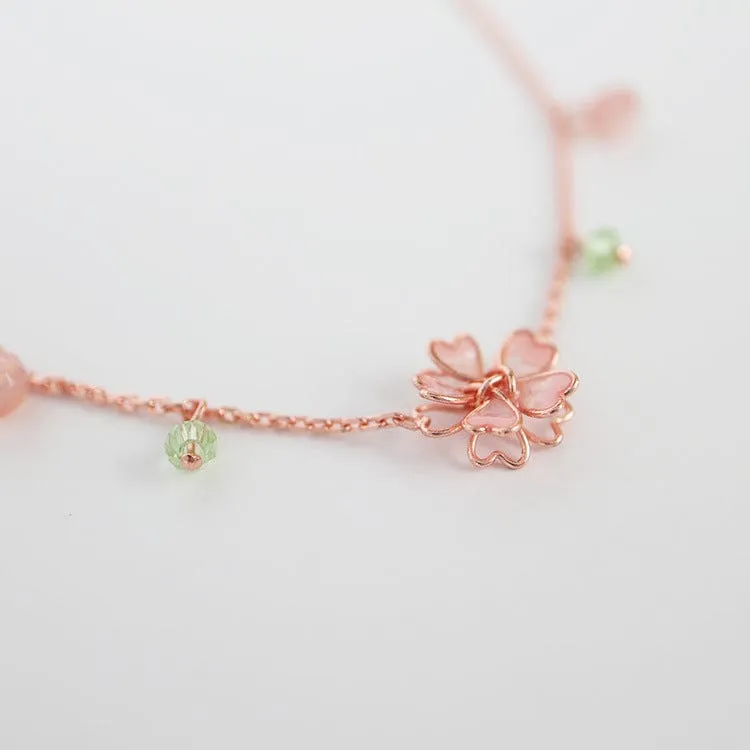 Pink Flower Necklace MK18644