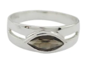 Pleasing Gems Smoky Quartz Sterling Silver Rings Melania Trump Jewelry