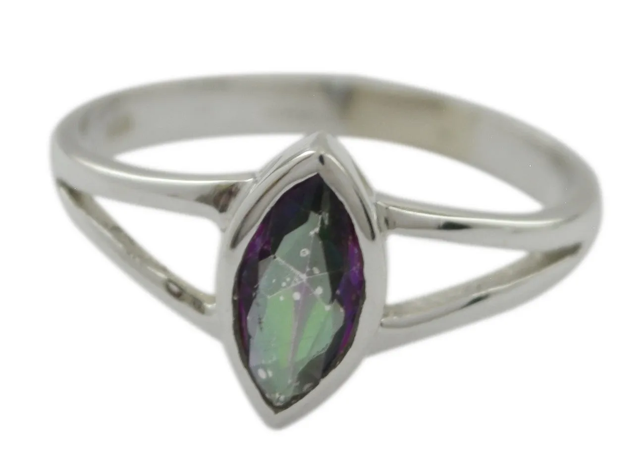 Pulchritudinous Gem Mystic Quartz Sterling Silver Ring Dainty Jewelry