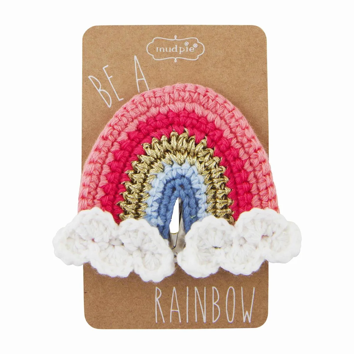 Red Rainbow Crochet Clip