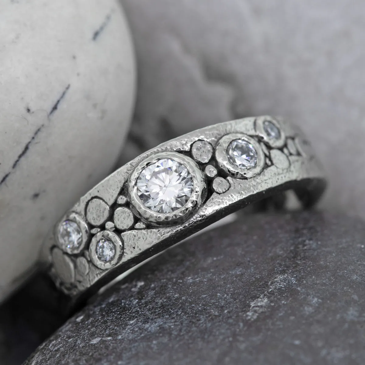 River Pebbles Diamond Ring