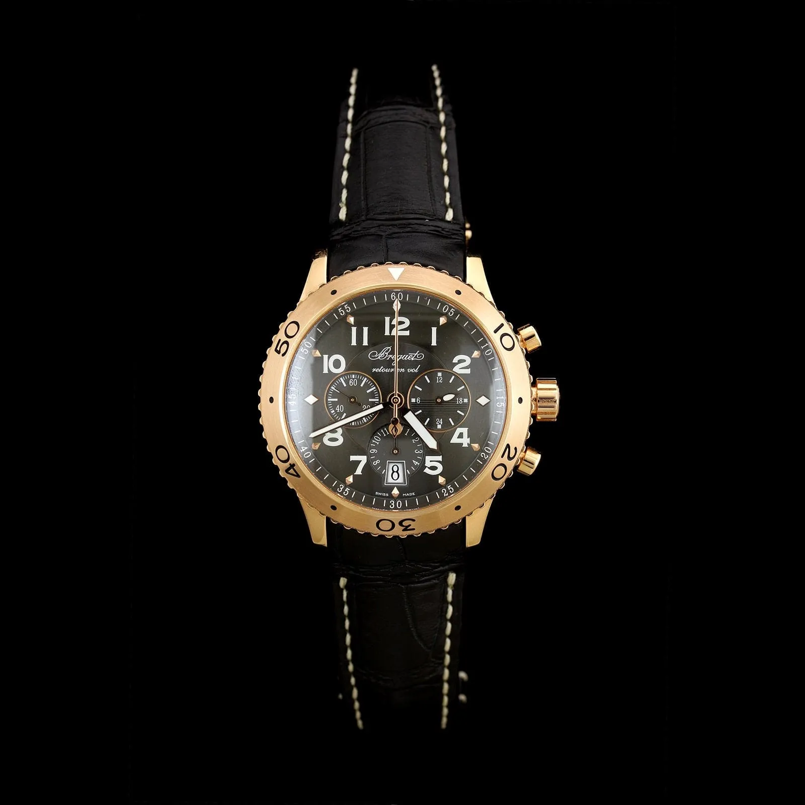 Rose Gold Estate Breguet Type XXI Flyback Chronograph Watch