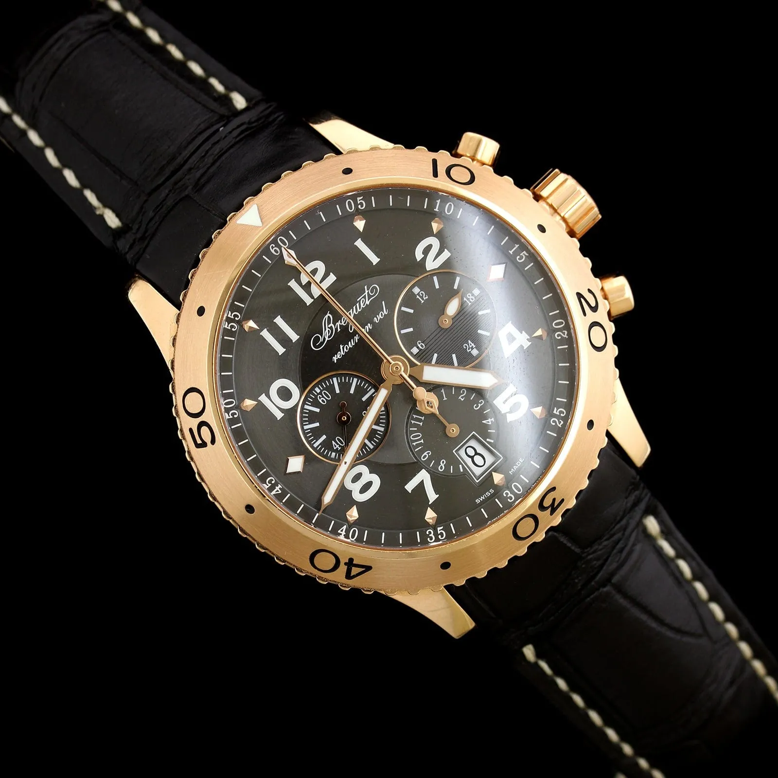 Rose Gold Estate Breguet Type XXI Flyback Chronograph Watch