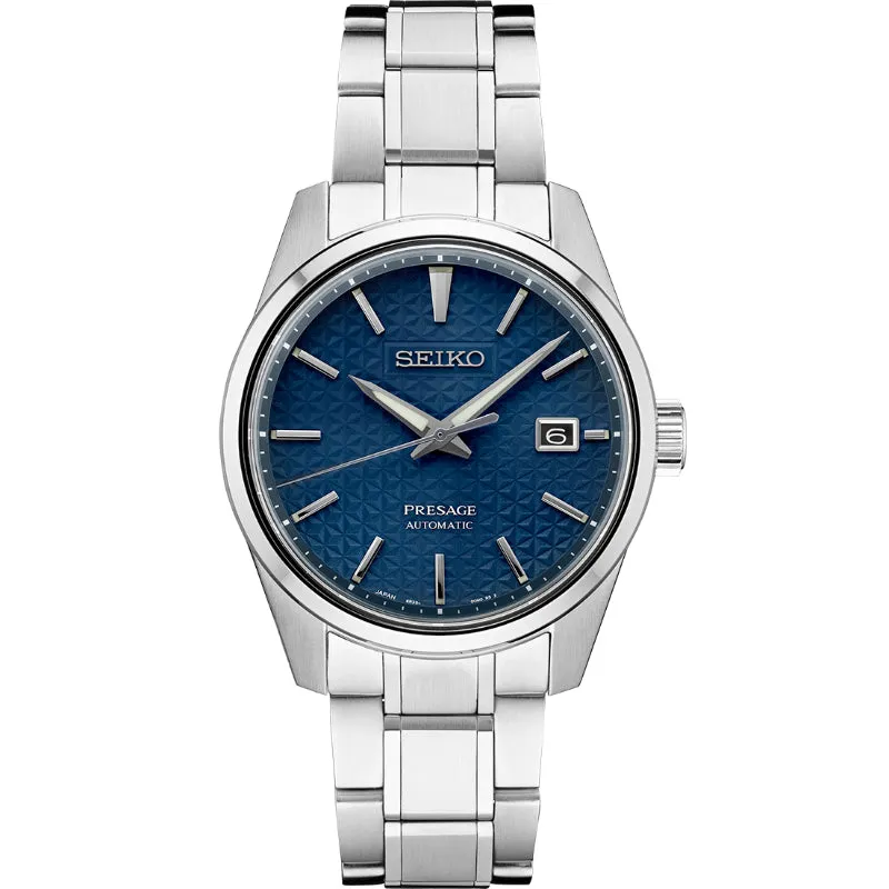 Seiko Presage Sharp Edge Series Blue Dial Stainless Automatic SPB167