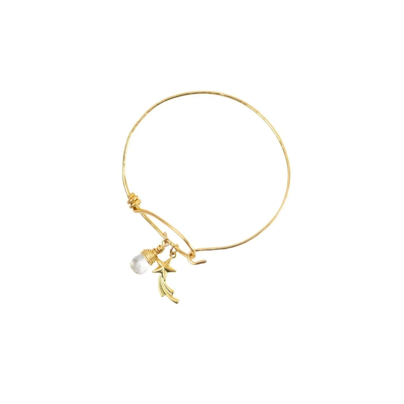 Shooting Star Hammered Brass Bracelet for Children