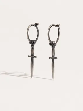 Silver Dagger Earrings