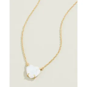 Spartina Opaline Heart Necklace 17 -  White