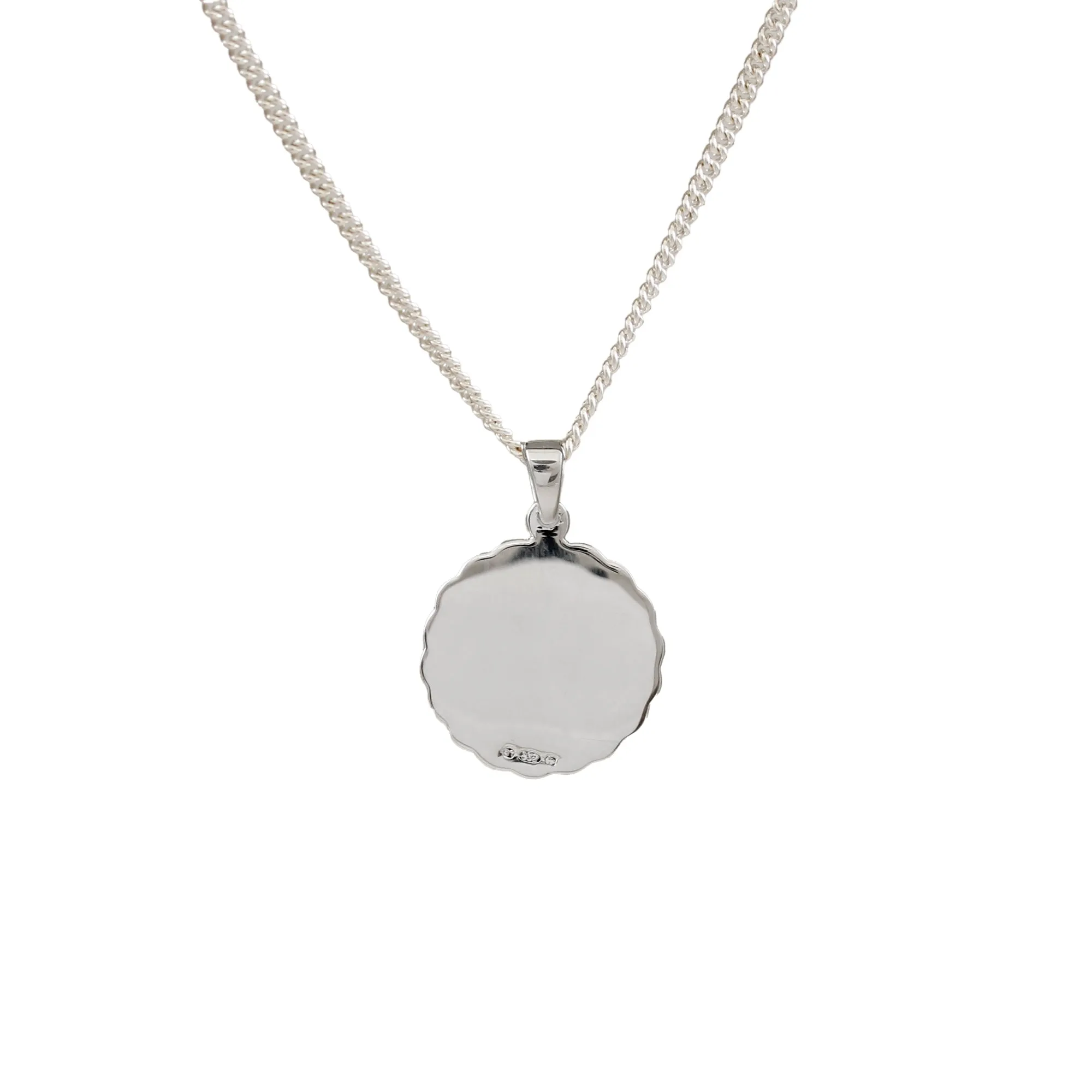 St. Christopher Ellipse Necklace (Cast Sterling Silver)