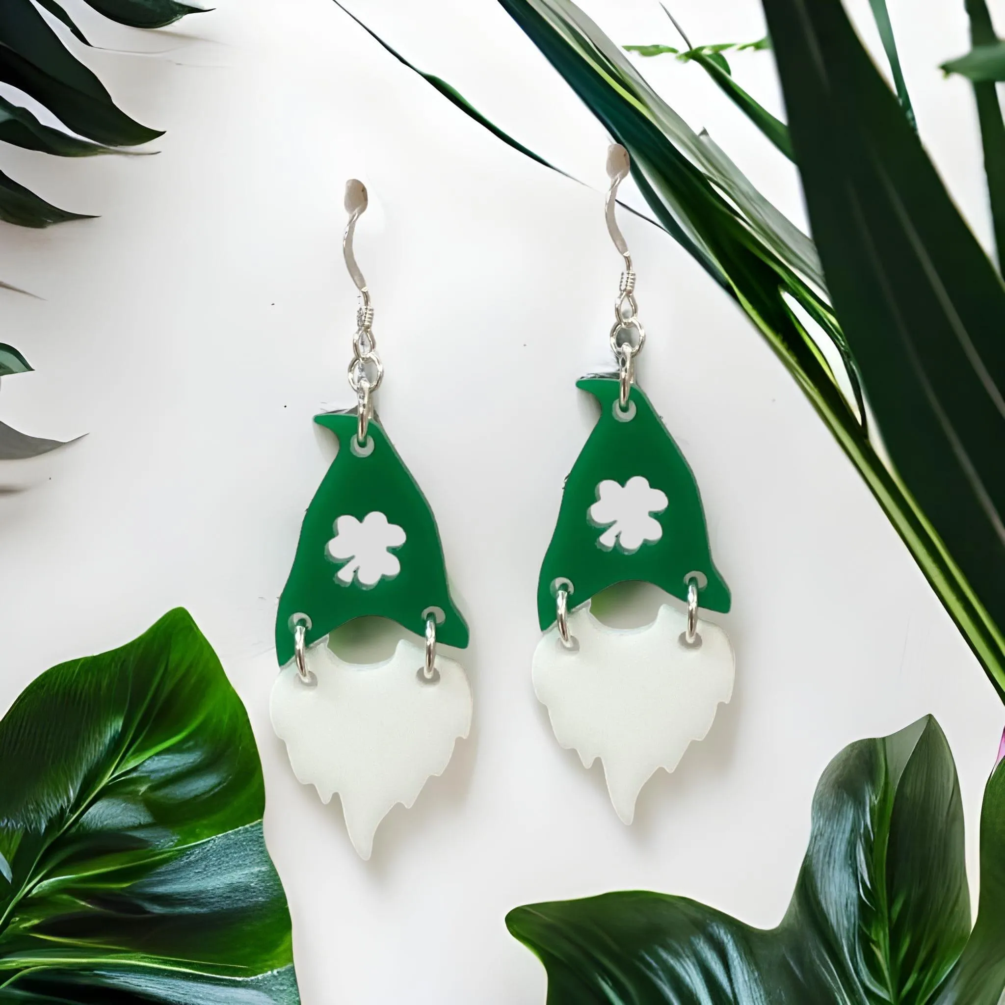 St Patricks Day Gnome Acrylic Earring Kit