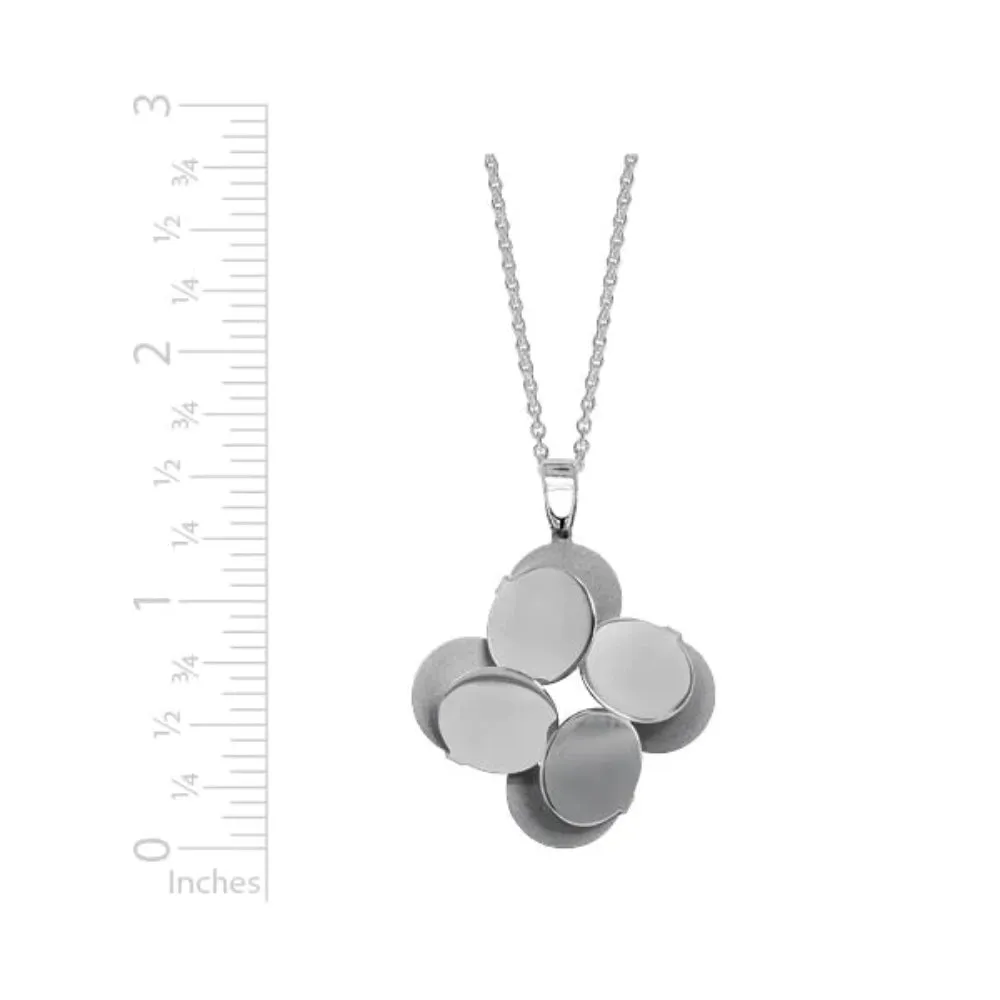 Sterling Silver Multi-Circle Pendant Necklace