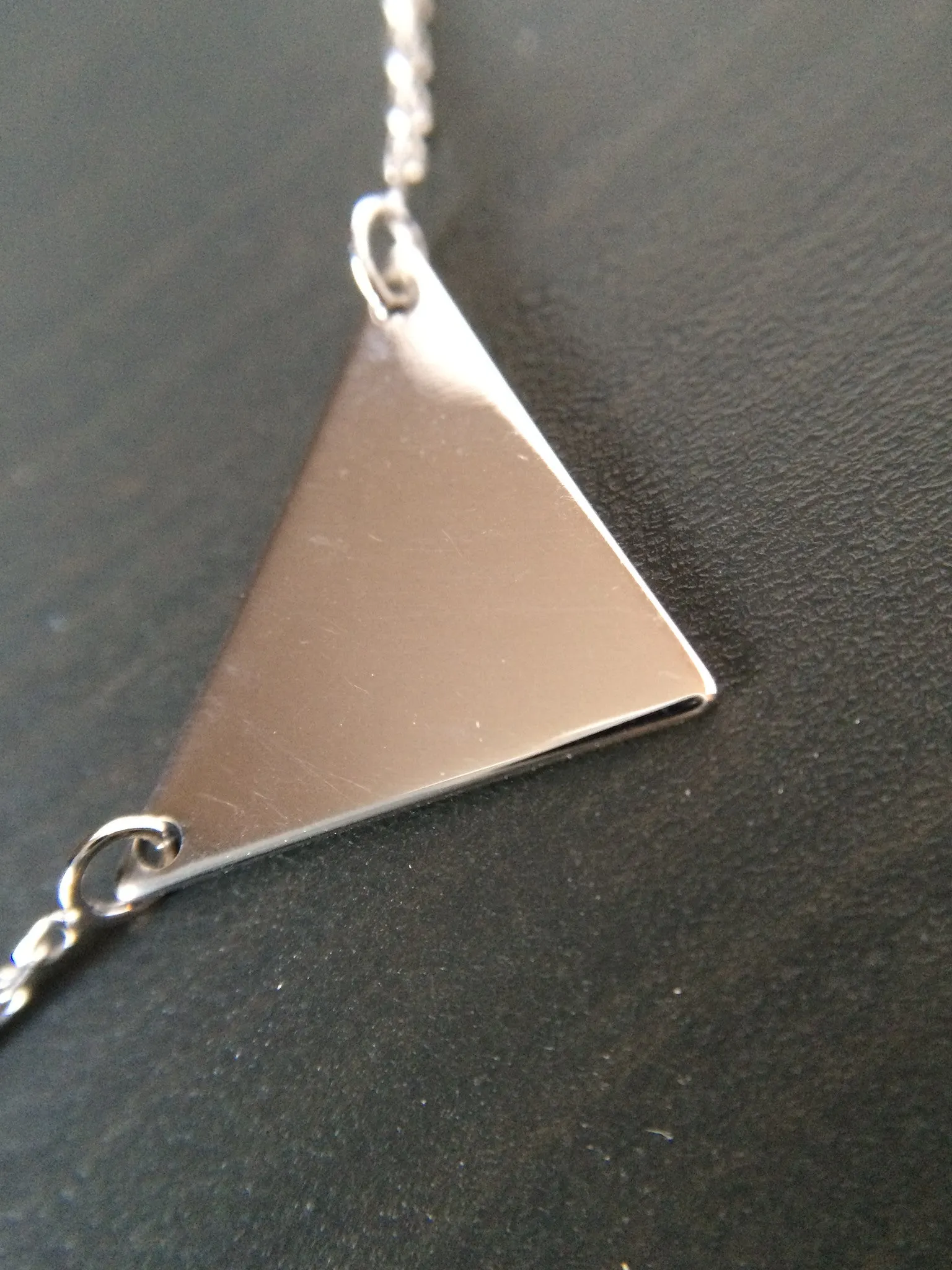 Sterling Silver Triangle Necklace