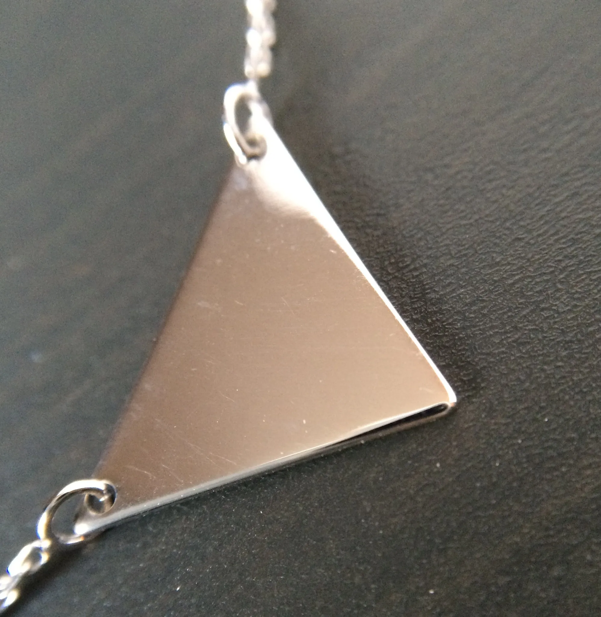 Sterling Silver Triangle Necklace