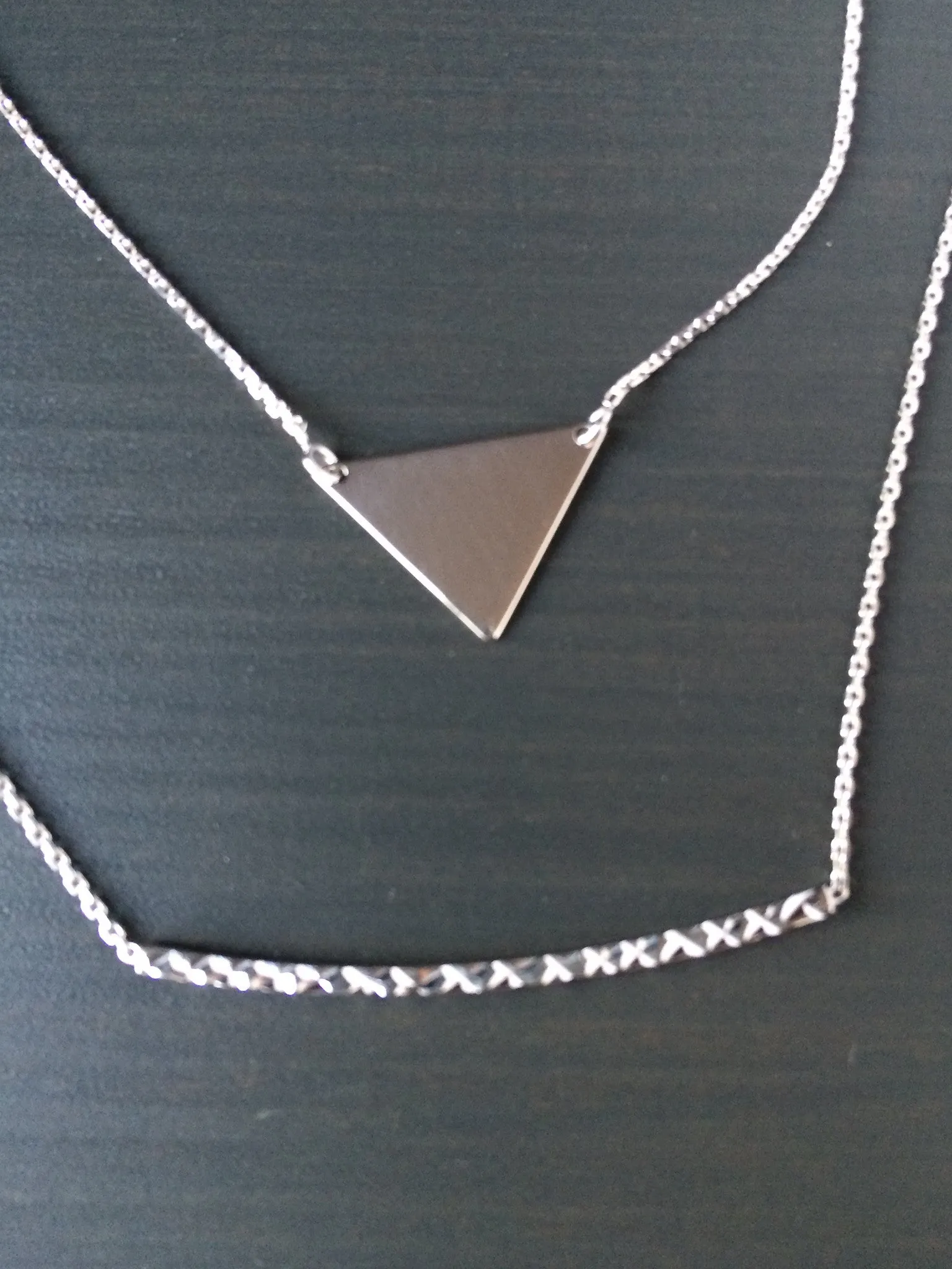 Sterling Silver Triangle Necklace