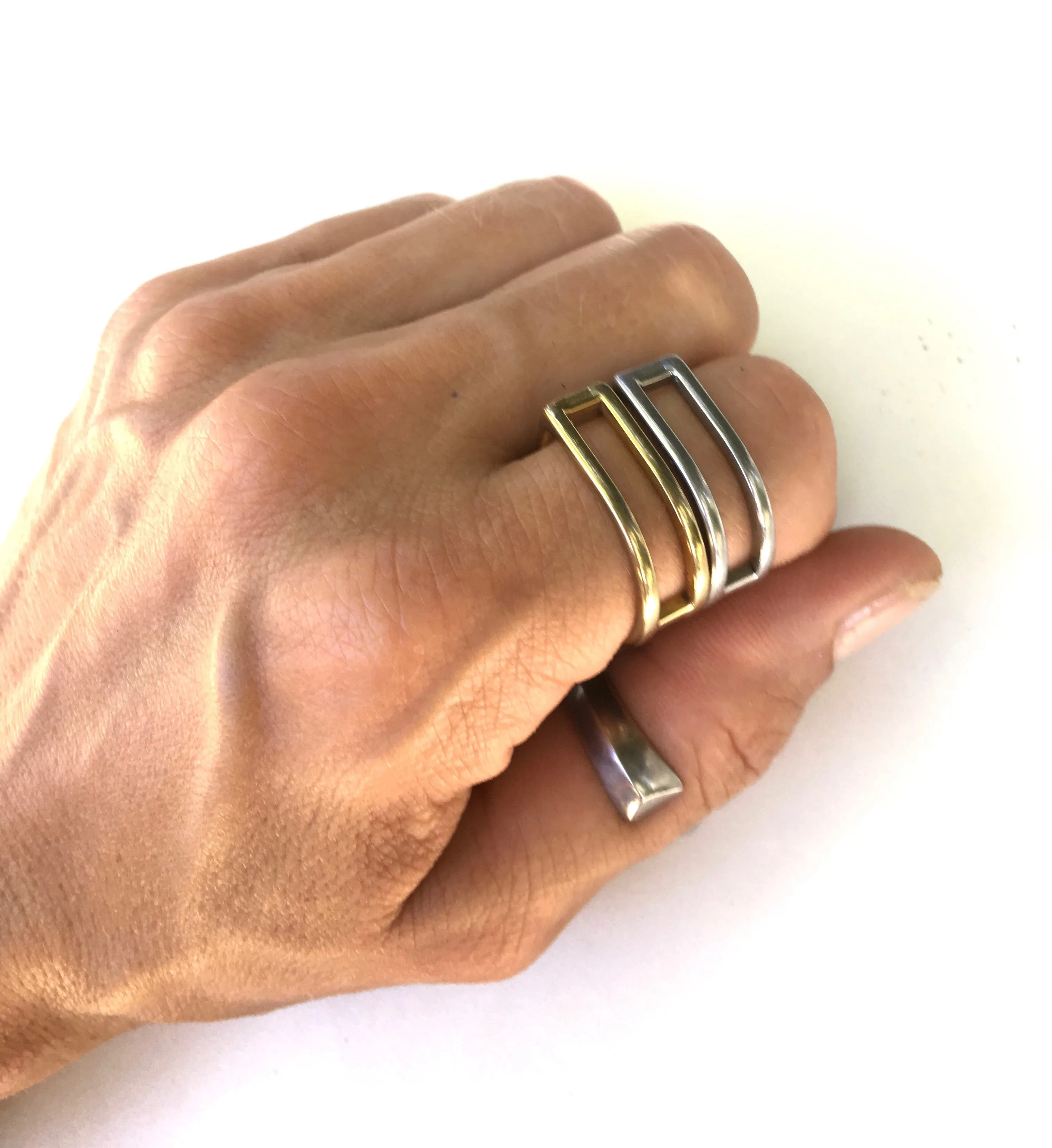 STIRRUP RING | Equestrian Style Ring | Stainless Steel Jewelry - AtelierCG