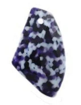 Swarovski 39mm Galactic Verical Pendant - Mosaic Purple Opaque (1pc)  No Longer in Production