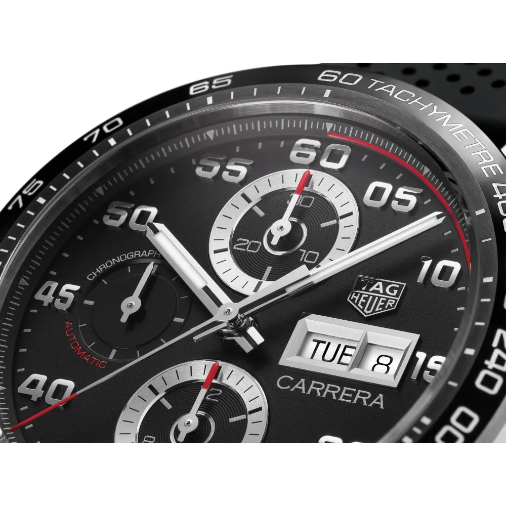 Tag Heuer Carrera 44mm Automatic Chronograph Steel & Ceramic - Black