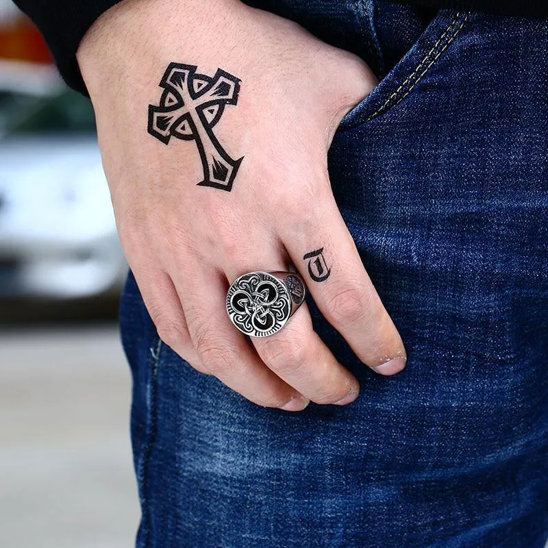 Triquetra And Valknut Ring