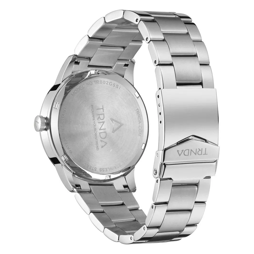 Trnda Stainless Steel Men's Watch TR002G5S1-B13S