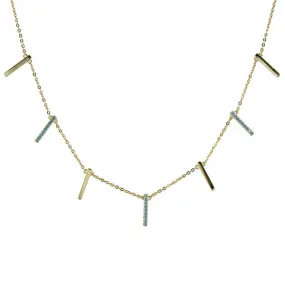 TURQUOISE STAPLE NECKLACE