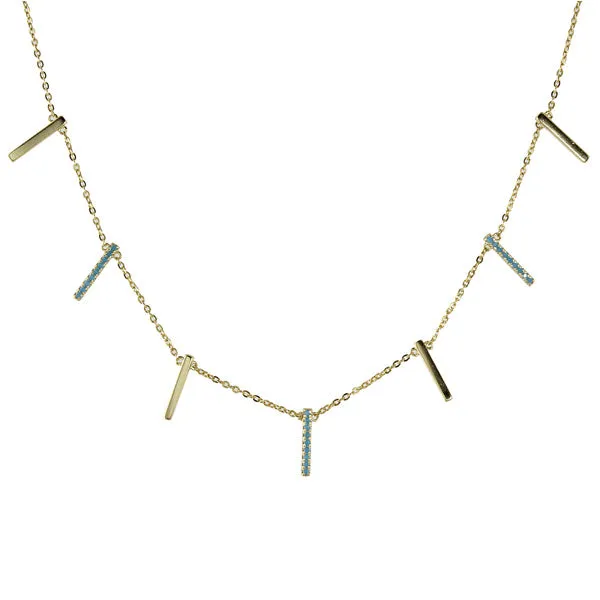 TURQUOISE STAPLE NECKLACE