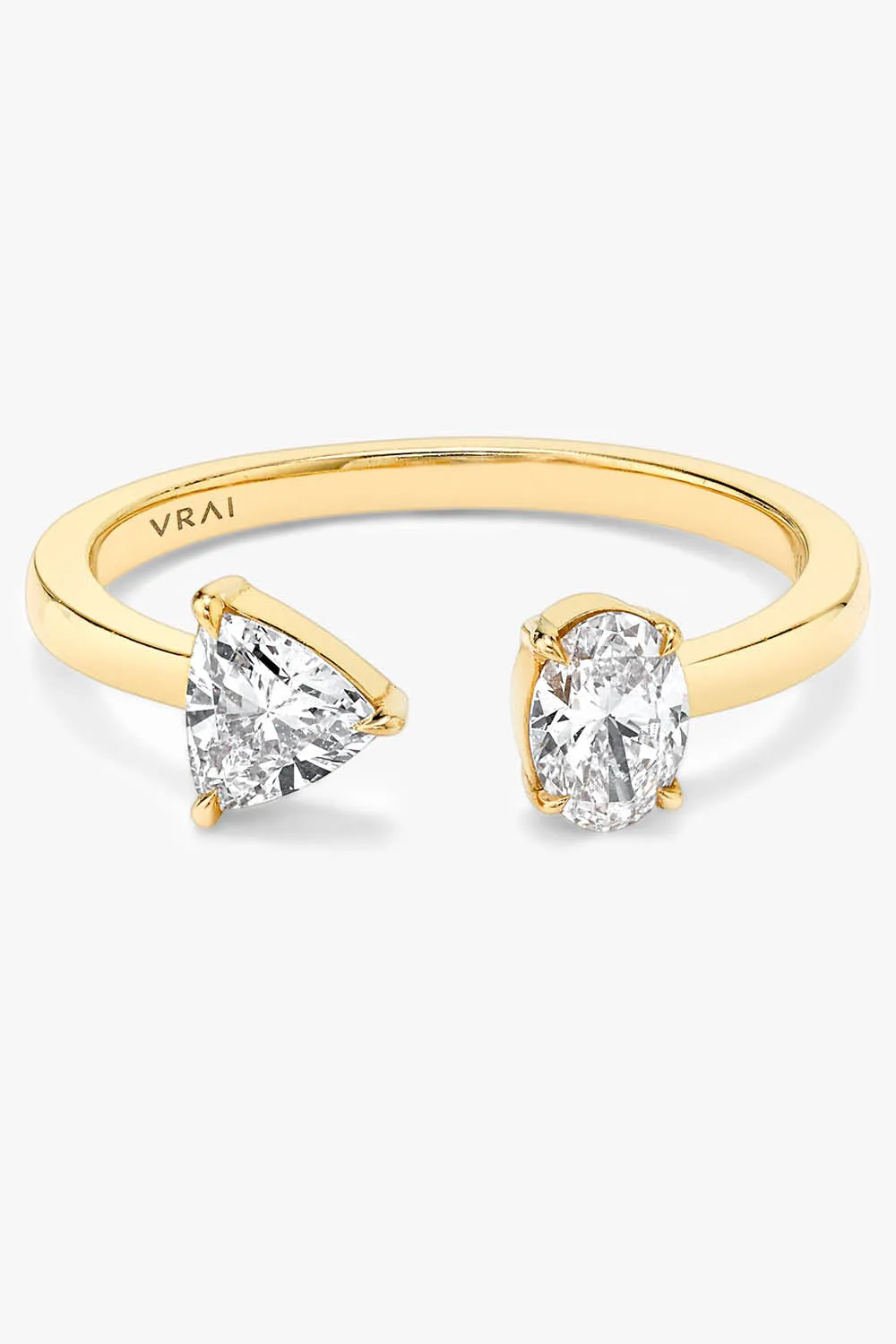 VRAI Mixed Cuff Ring in Yellow Gold