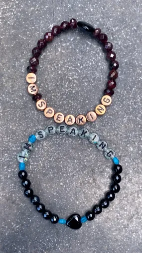 Women's I'M SPEAKING Gemstone Bracelets